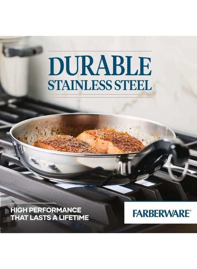 Farberware Classic Stainless Steel Cookware Pots and Pans Se | 15-Piece Cooking Set - FB50049 Silver - Image 5