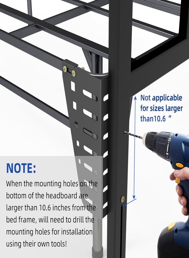 IRONDIY 2 Pcs Headboard Brackets for Metal Bed Frame,Adjustable Headboard or Footboard Brackets Attach Headboard to Bed Frame,Compatible with 14,16,18inches Bed Frame - Image 4