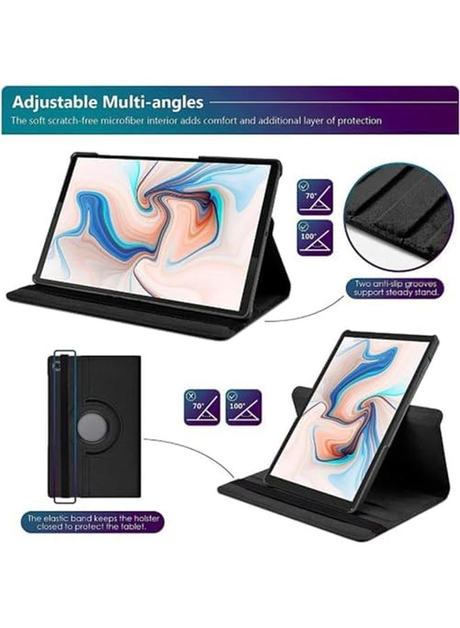 erorex Compatible For Samsung Galaxy Tab A9 Plus Case Multi Angle Swiveling Slim Cover 360 Degree Rotating Auto Wake Sleep Pu Leather Hard Back Shockproof Black - Image 2