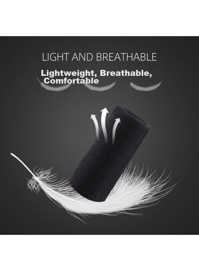 LAC Basketball And Volleyball Finger Protector, Sports Protective Gear, Non-Slip Elastic Bandage Finger Sleeve, Black, 10-Pack - Image 5