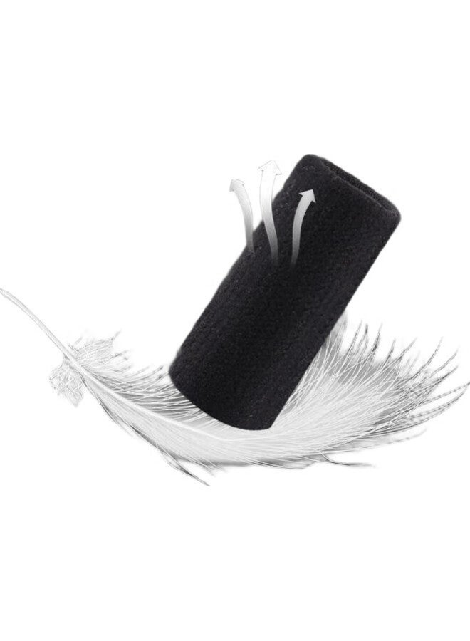 LAC Basketball And Volleyball Finger Protector, Sports Protective Gear, Non-Slip Elastic Bandage Finger Sleeve, Black, 10-Pack - Image 2