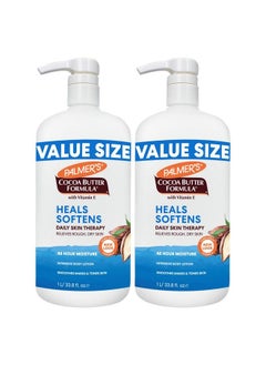 Cocoa Butter Formula Daily Skin Therapy Body Lotion Pump Bottle 33.8 Ounces (Pack Of 2)