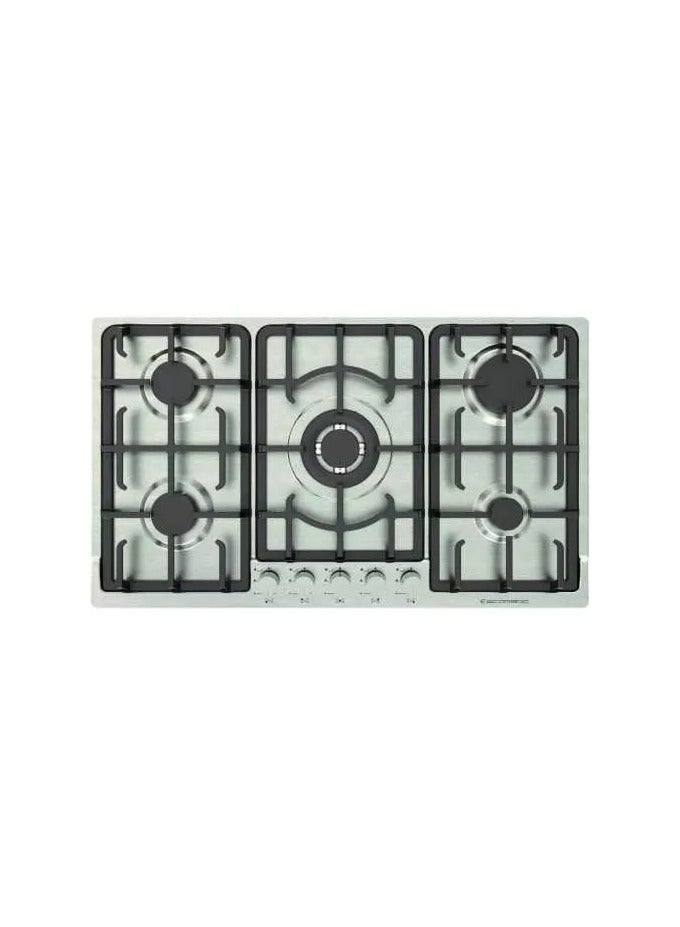 بوتاجاز بلت إن ايكوماتك، غاز، 90 سم، 5 شعلة،S933C - فضي