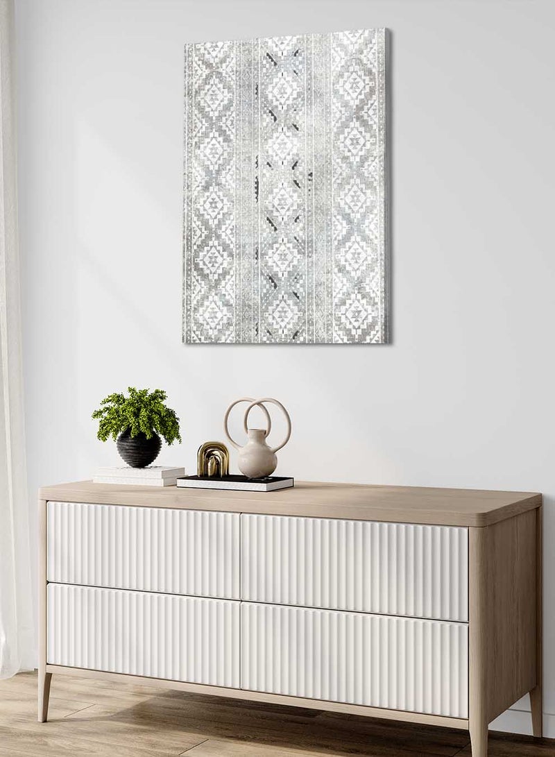 LOWHA Canvas Wall Art Stretched Over Wooden Frame with Saudi Inspired Pattern - Image 2