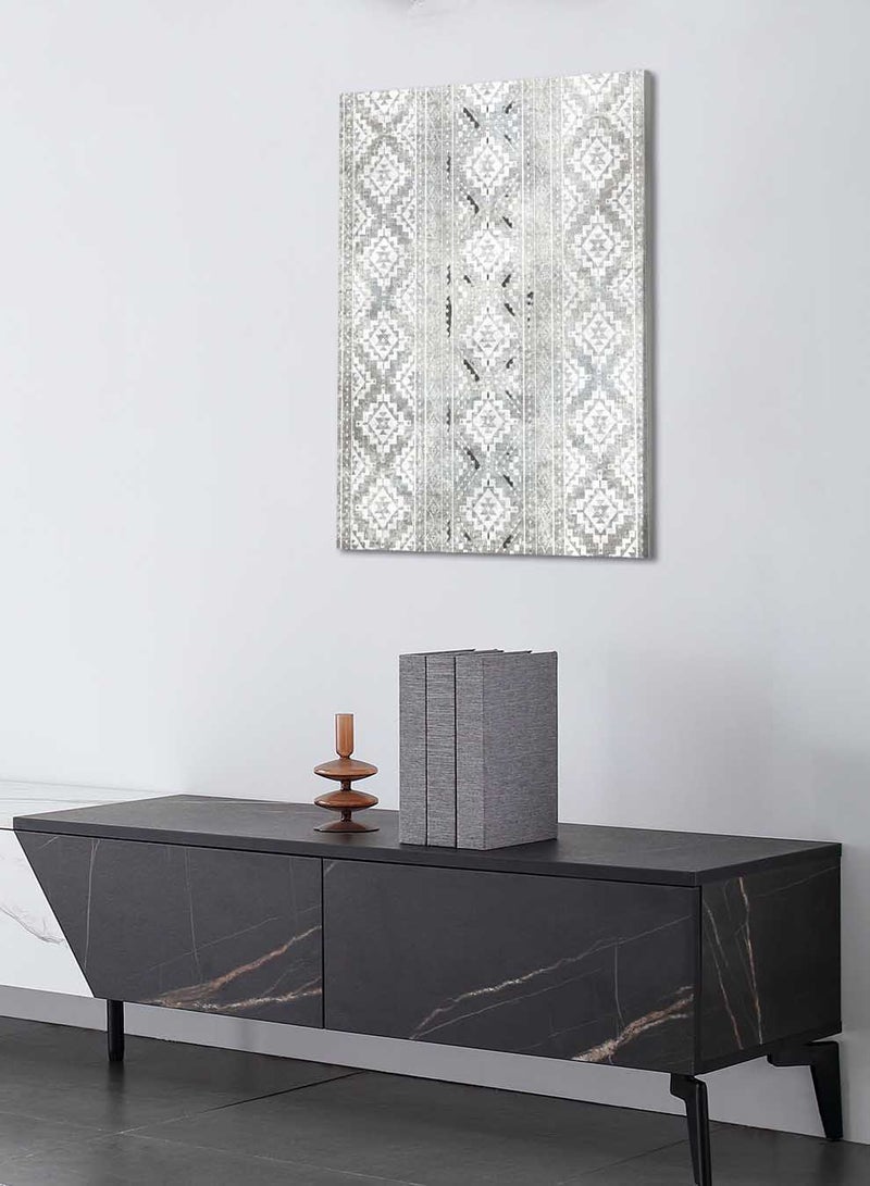 LOWHA Canvas Wall Art Stretched Over Wooden Frame with Saudi Inspired Pattern - Image 3