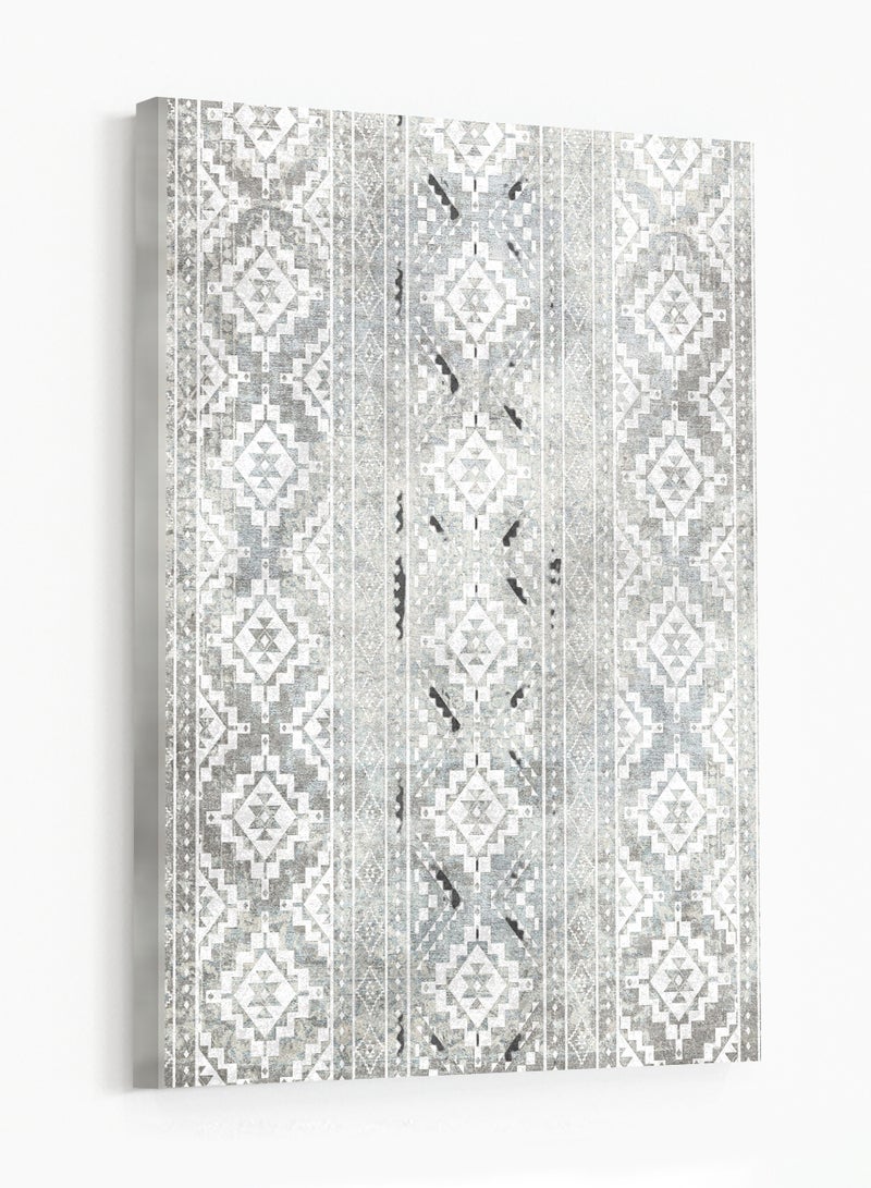 LOWHA Canvas Wall Art Stretched Over Wooden Frame with Saudi Inspired Pattern - Image 4