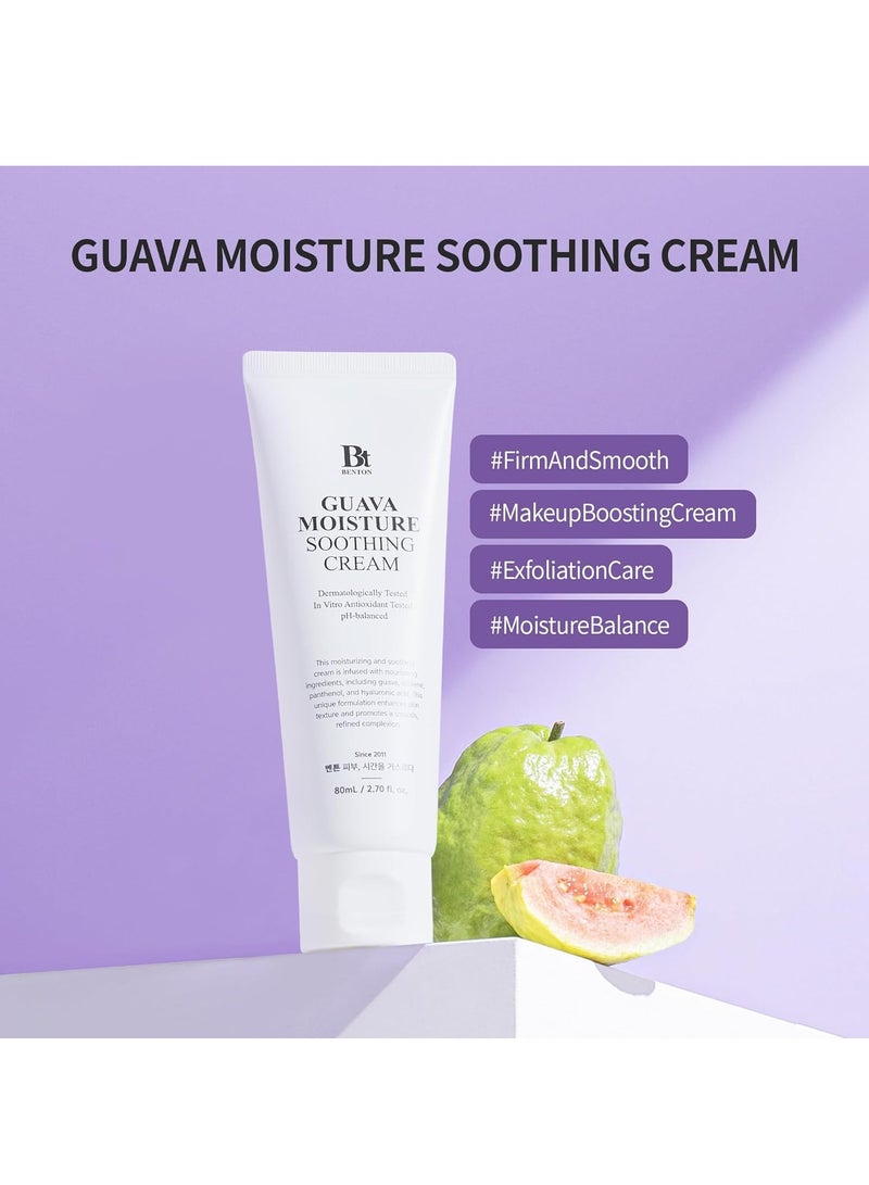 BENTON Guava Moisturizing Soothing Cream - Soothing & Moisturizing Effect for Dry & Sensitive Skin, Not Tested on Animals, Korean Skincare - Image 2