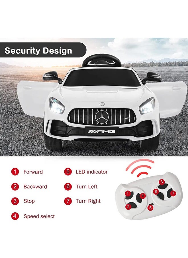BAYBEE Licensed Benz GTR Rechargeable Battery Operated Car For Kids Ride On Baby Car With Remote Music LED Light Kids Car Electric Car Battery Operated Ride On Car For Kids 2 To 6 Years Boys/Girls White  - Image 2