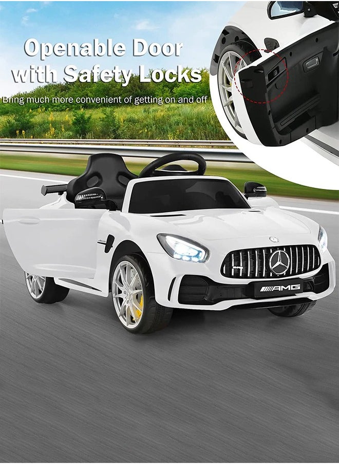 BAYBEE Licensed Benz GTR Rechargeable Battery Operated Car For Kids Ride On Baby Car With Remote Music LED Light Kids Car Electric Car Battery Operated Ride On Car For Kids 2 To 6 Years Boys/Girls White  - Image 5