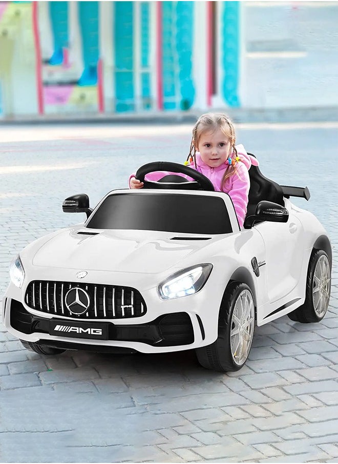BAYBEE Licensed Benz GTR Rechargeable Battery Operated Car For Kids Ride On Baby Car With Remote Music LED Light Kids Car Electric Car Battery Operated Ride On Car For Kids 2 To 6 Years Boys/Girls White  - Image 1