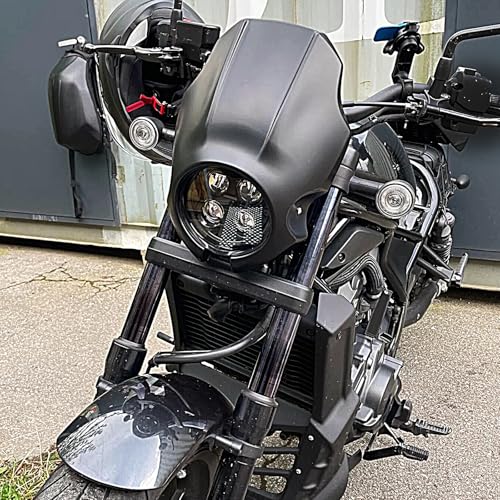 Rudyness Motorcycle Front Black Fairing Headlight Windshield Cover Compatible for Honda 2020-2023 Rebel CMX 500 300 1100 (Matte Black) - Image 3
