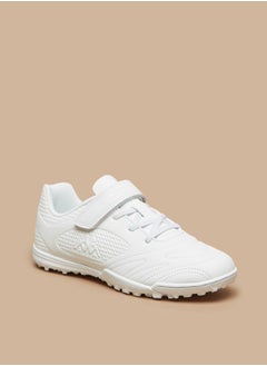 Kappa Boys' Textured Sports Shoes with Hook and Loop Closure  - Image 1
