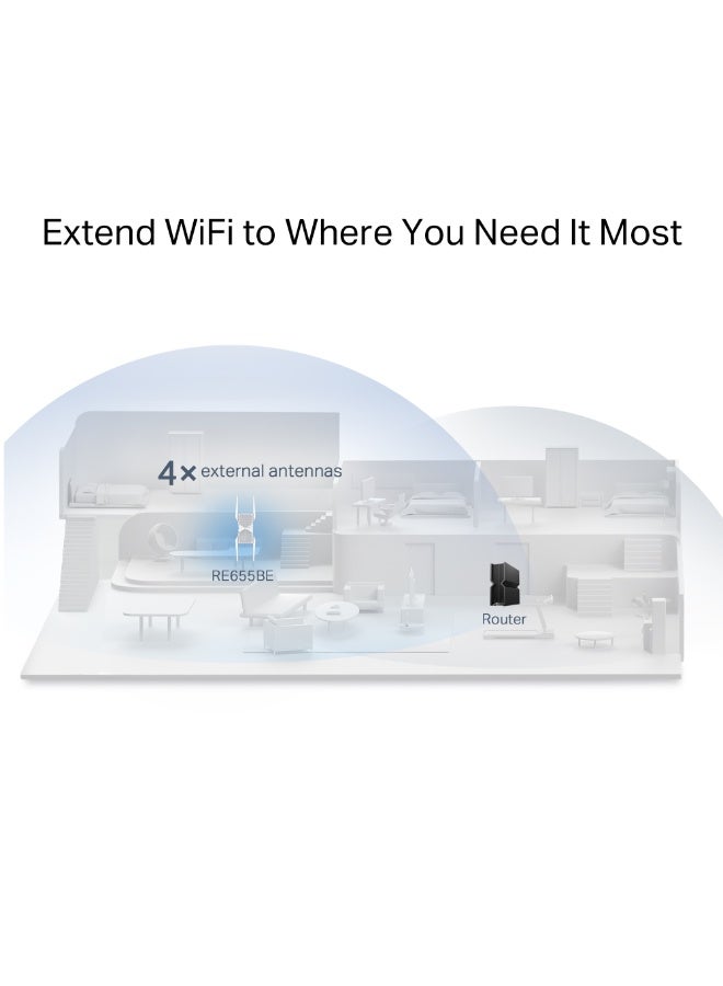 Tp-link Tl RE655BE BE11000 Tri-Band Wi-Fi 7 Range Extender - Image 4
