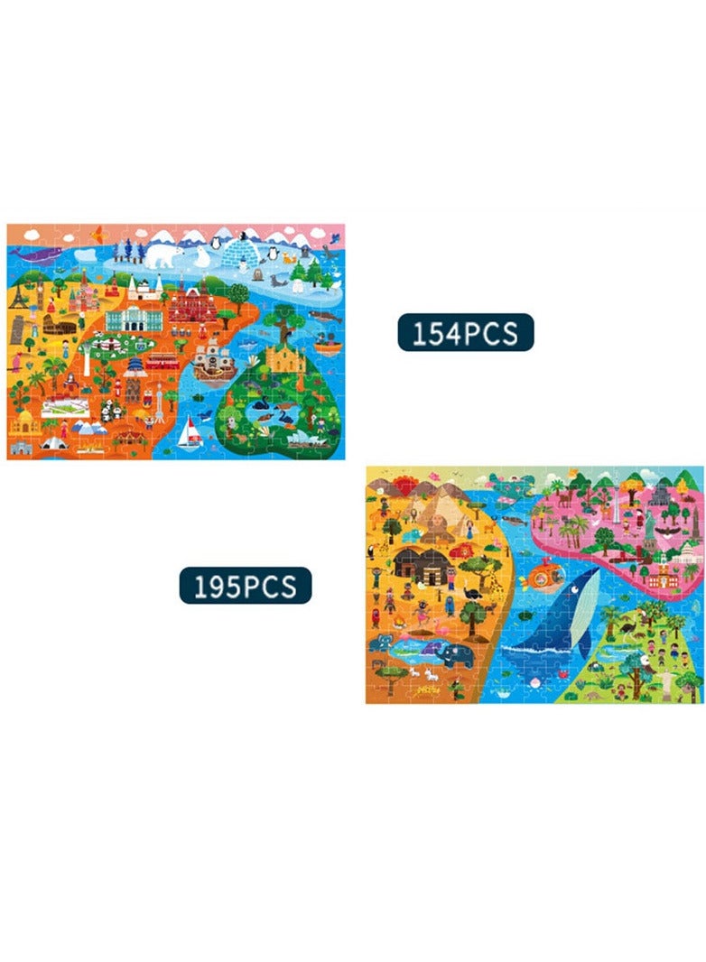 Puzzle game 2-in-1 set of boards for children