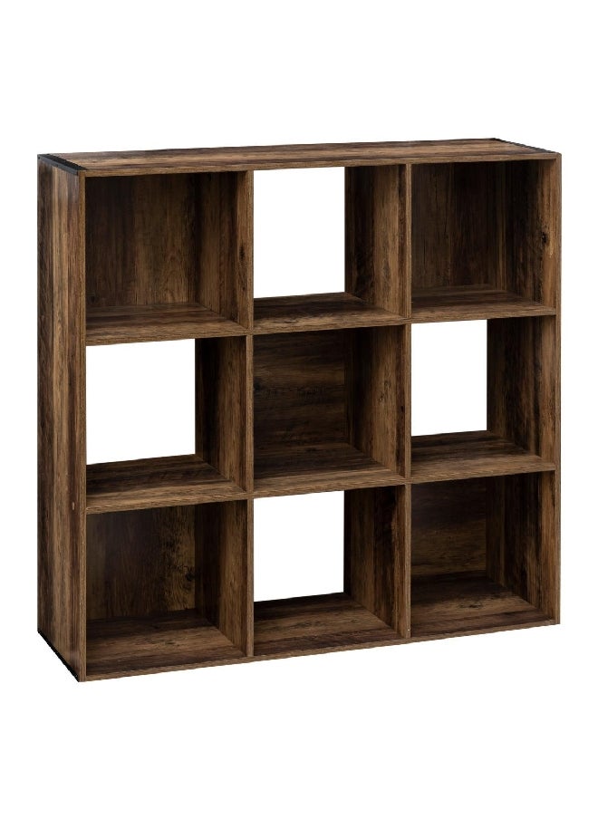 Five Simply Smart 9-Compartment Mix N Modul Wooden Storage Shelf Brown 100.5 x 100.5 x 32 cm 181388  - Image 1