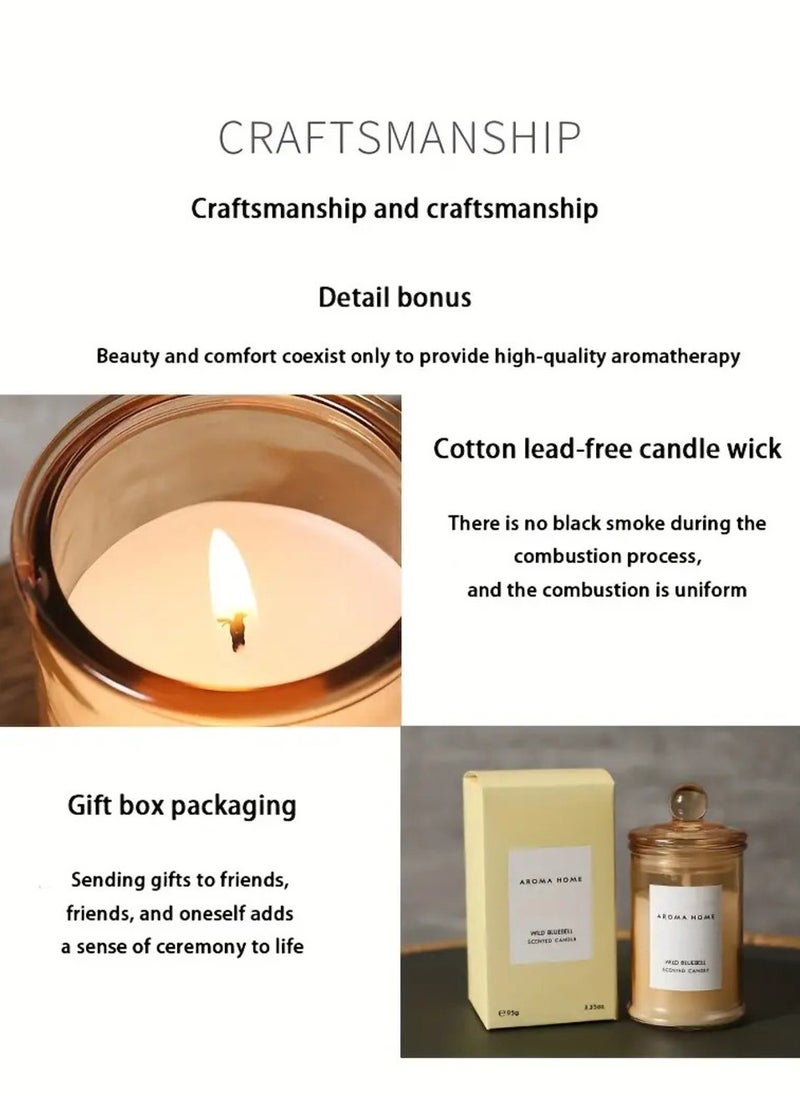 Aroma Home - Aroma Naturals Luxury Candles Scented Candle Jar with Lid Perfect Design Perfect Gift for Home Decor Fashion 95g (Ebony Sandalwood) - Image 1