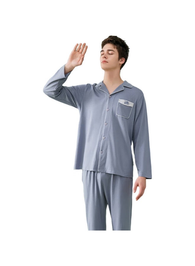 Fenton Mingxing Fan Chengcheng Same Style Anti-Mite Pure Cotton Pajamas, Women'S Autumn And Winter Long-Sleeve Men'S Loungewear Set - Image 1