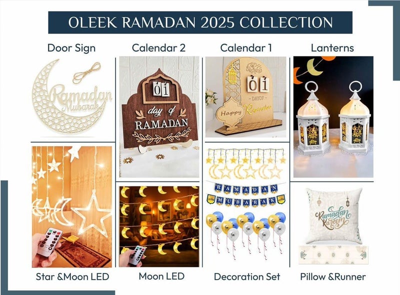 Oleek Ramadan Countdown Calendar - Ramadan Decorations For Home 2025 - Ramadan Calendar For Kids - Ramadan Gifts For Kids - Ramadan Table Decor - Ramadan Advent Calendar - ???? ????? ???? ????? - Image 4