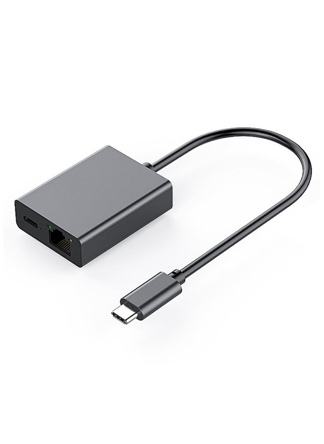 ماركة غير محددة - محول USB C إلى إيثرنت مع شحن PD 60W - توصيل وتشغيل، دعم شبكة LAN بسرعة 1000 ميجابت في الثانية، محول USB C محمول من الألمنيوم إلى جيجابت لأجهزة Android وiPad وMacBook وغيرها من أجهزة USB C - Image 1