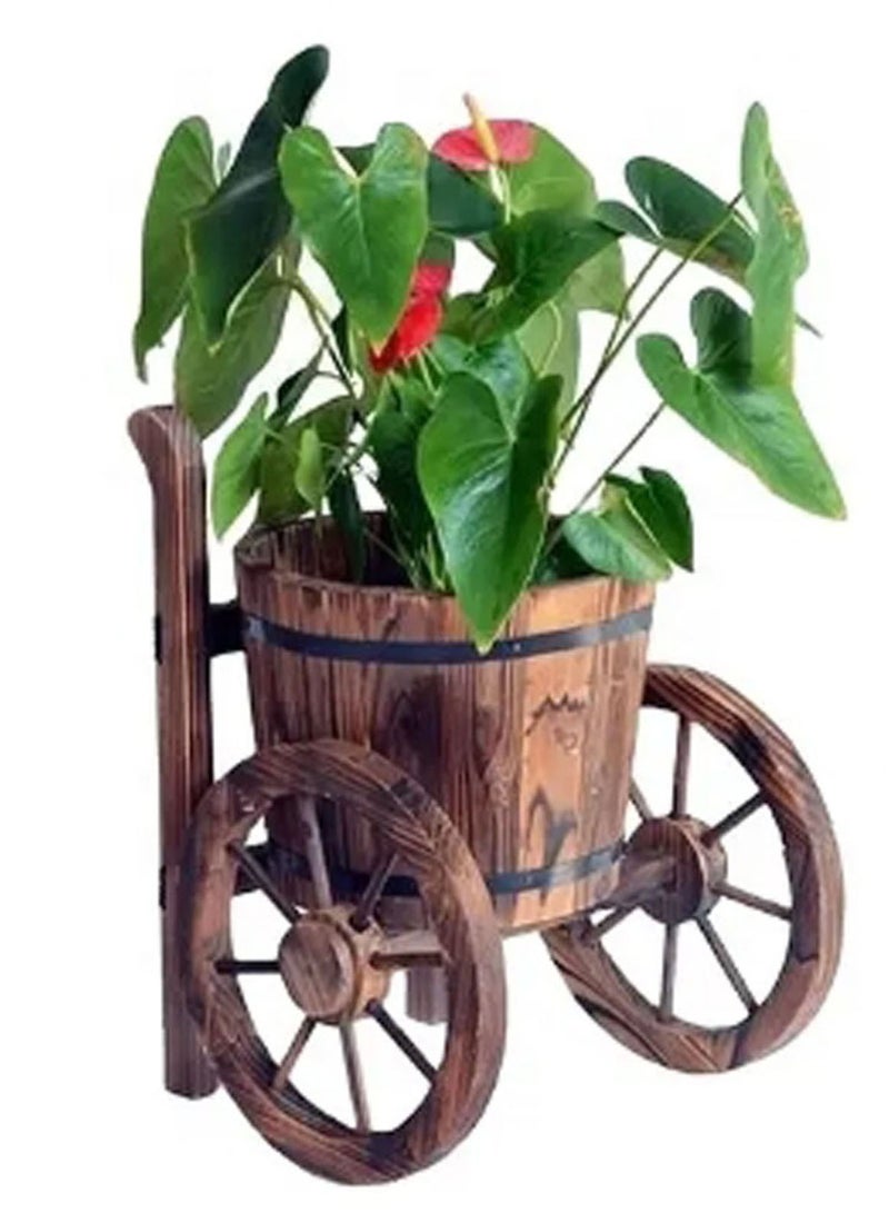 𝐅𝐅𝐃 Wooden Flower Pot Trolley - Versatile Shaped Flower Pot, Vase, Container, and Bucket - Stylish Wooden Flower Vase Planter for Garden, Outdoor Lawn, Patio - Image 5
