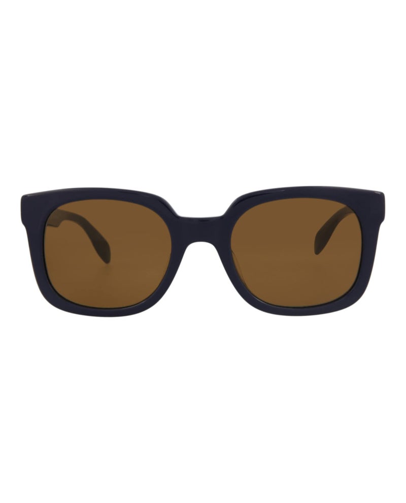 Alexander McQueen Square/Rectangle Sunglasses Blue Blue Brown Luxury Eyewear Made In Italy Acetate Frame Designer Fashion for Everyday Luxury - Image 1