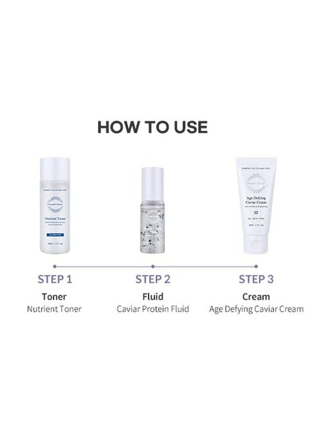 OxygenCeuticals Nutrient Toner 30Ml And Caviar Protein Fluid 15Ml And Age Defying Caviar Cream 30Ml Ag Starter Kit - Image 5