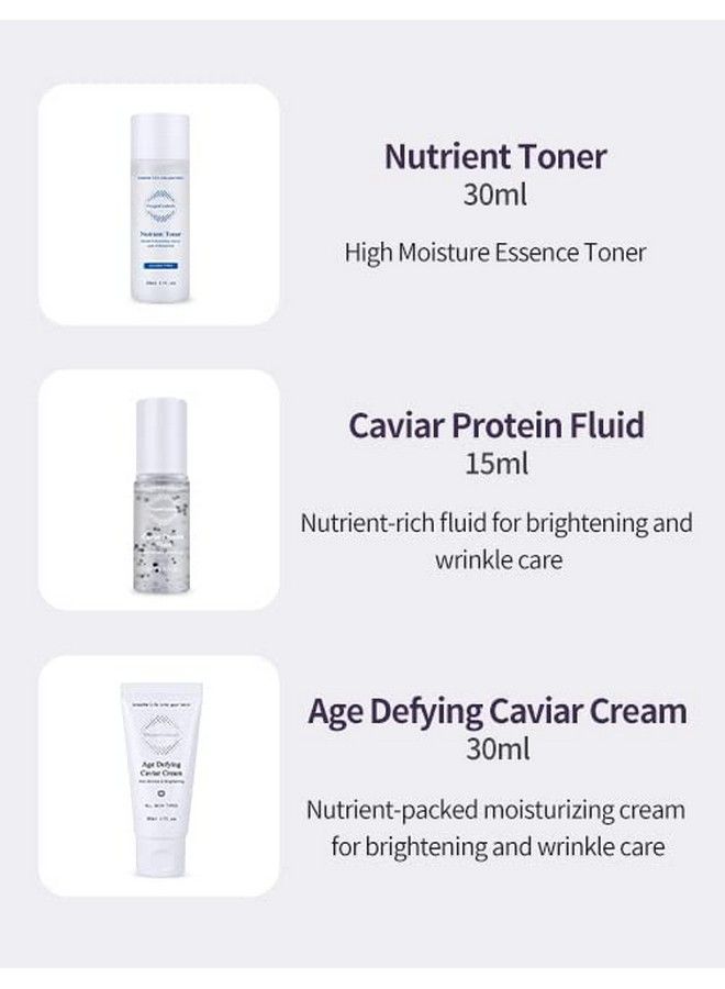 OxygenCeuticals Nutrient Toner 30Ml And Caviar Protein Fluid 15Ml And Age Defying Caviar Cream 30Ml Ag Starter Kit - Image 4