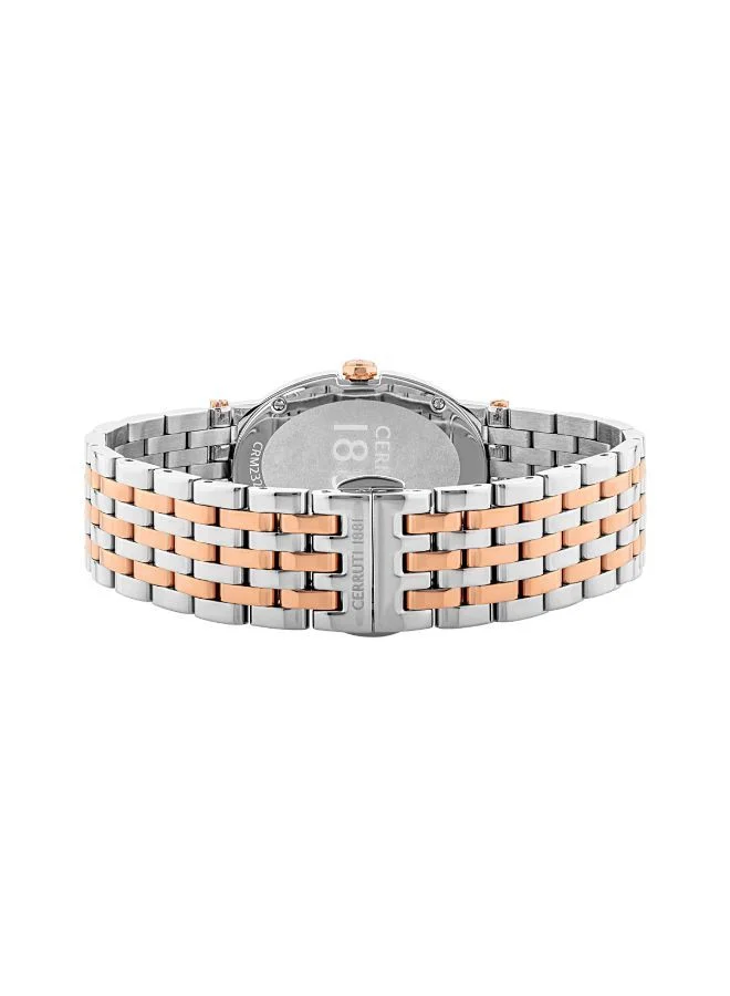 شيروتي 1881 ساعة يد نسائية بسوار ستانلس ستيل دائري مينا ذهبي  مم