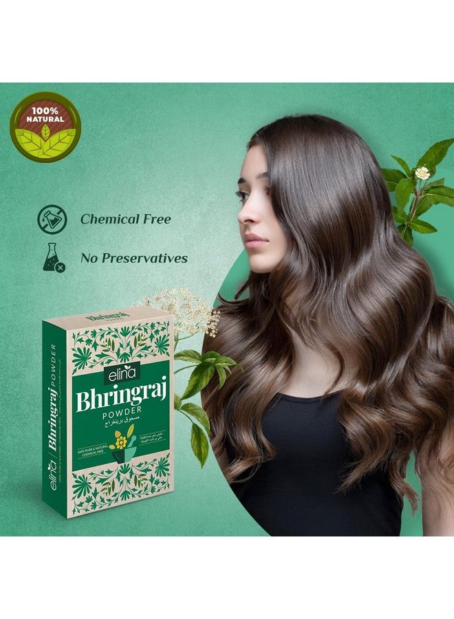 Elina 100Gm Pure Bhringraj Powder | Organic Eclipta Alba for Hair Growth & Scalp Care | Ayurvedic Herbal Treatment for Strong, Shiny Hair | Natural & Chemical-Free (Pack of 2) - Image 3