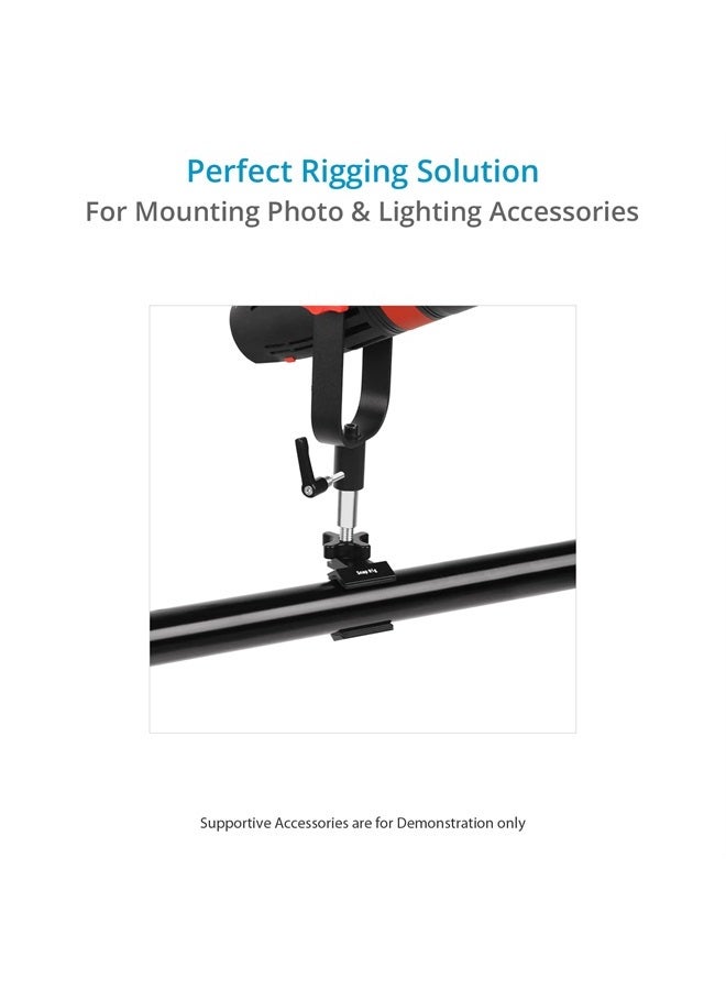 SnapRig End Jaw Vise Grip/Clamp w/ 5/8” Baby Pin. Standard 3/8"-16 Mount & Adaptable 2” Clamping Range. Removable Baby Pin, Secure & Sturdy Tightening Knob. Tool-less, 20kg/44lb Payload (CL217)