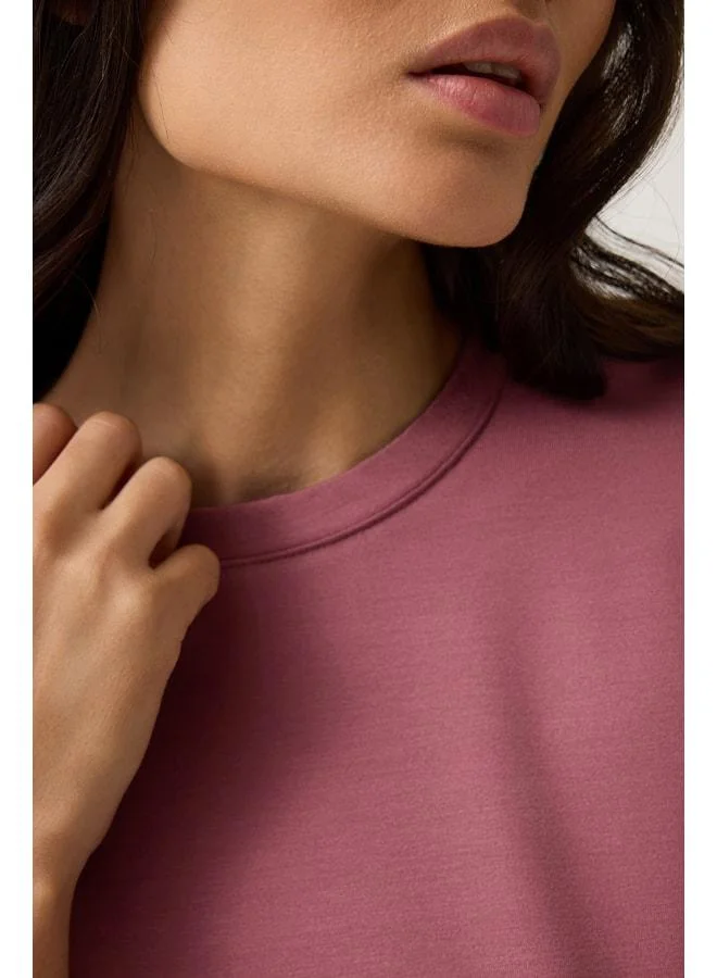 Los Ojos Burgundy Straight Cut Regular T-Shirt