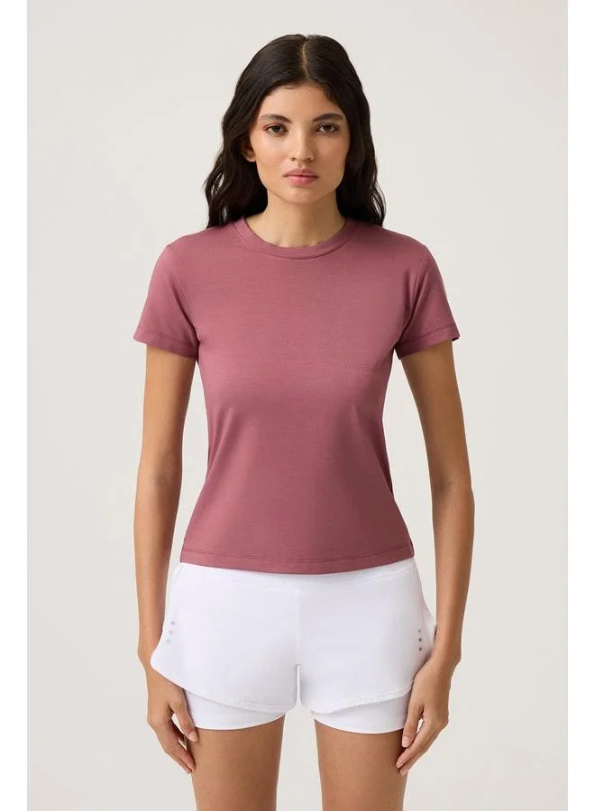 Los Ojos Burgundy Straight Cut Regular T-Shirt