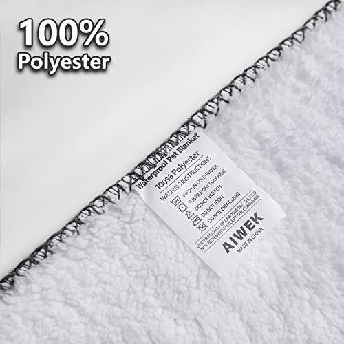 AIWEK Waterproof Pet Blanket Dog Blankets, Pattern Printing Super Soft Warm Fluffy Facecloth Sofa Car Bed Protector, Urine Proof Washable Pet Blanket for Puppy Large Dogs & Cats(Dog paw130cm*153cm) - Image 4