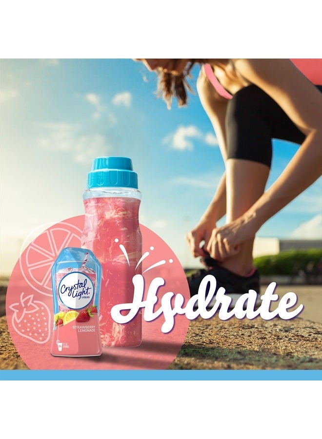 Crystal Light مشروب سائل بنكهة الفراولة والليمون، 1.62 أونصة سائلة زجاجة - Image 3