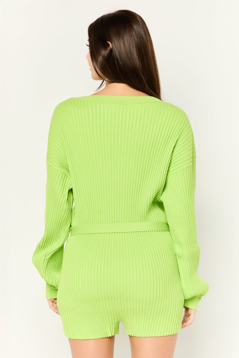 Adidas Women Sportswear Fit Long Sleeves Outdoor Playsuits, Green  - Image 2