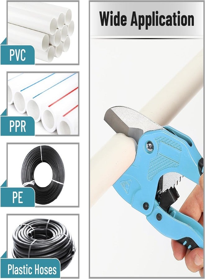 Inditrust 3~42mm Cutter for PVC, Plastic, PPR, Vinyl & Rubber Tube High Quality Aluminum Plastic PVC Pipe Cutter (Quick Release Type) - Image 2