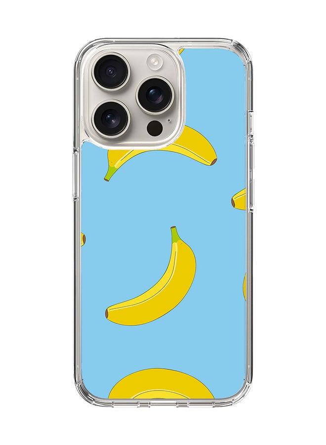 Stylizedd For iPhone 16 Pro Case [Compatible with MagSafe] Slim Magnetic cover Clear Phone Case - Rolling Bananas FP - Image 1