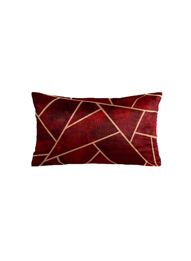 RIZARIES وسادة رمي مستطيلة سوبر سوفت باللون الماروني والذهبي