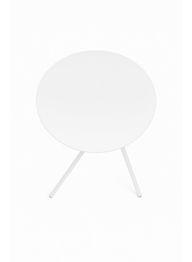 YI ONE Corner Table – Round White Powder-Coated Top with Metal Legs, 500×500×600 mm, Indoor & Outdoor Side Table for Sofa, Bed, Office & Home - Image 4