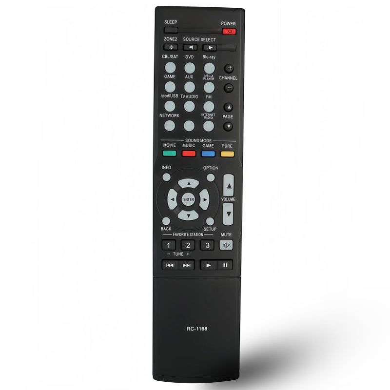 uehba New RC-1168 Replaced AV Remote Control Fit for Denon AVR-S710W AVR-X1100W AVR-S500BT AVR-X510BT AVR-S700W AVR-X2100W AVR-1613 AV A/V Home Theater Receiver System - Image 1