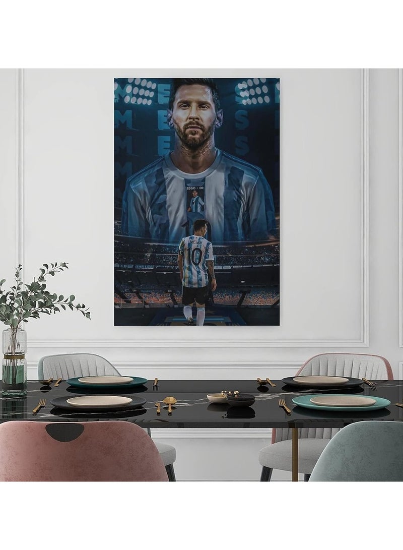 Today Idea Today Idea Lionel Messi Football Stars Canvas Poster | Unframed Wall Art Decor | 16in x 24in (Lionel Messi Poster) - Image 4