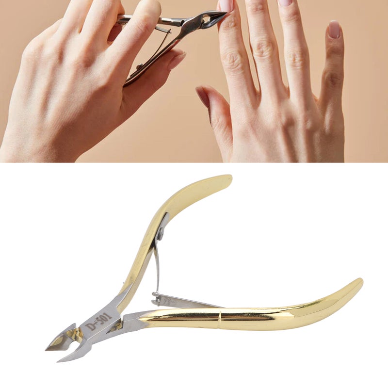 Nail Cuticle Nipper Professional Cuticle Cutter Clipper Manicure Tool for Fingernails Gold - Image 5