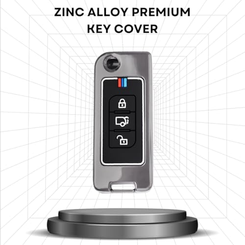 Keycept Metal Alloy Key Cover Compatible with XUV500 3 Button Flip Key with Keychain - Image 3