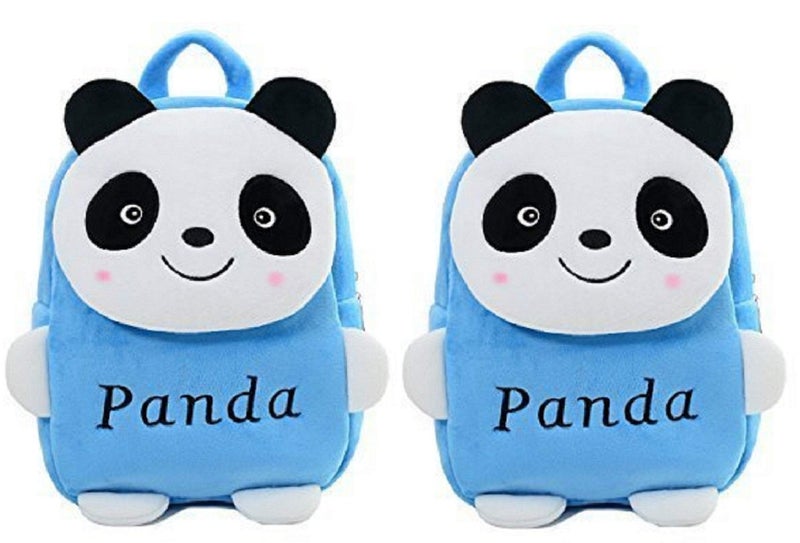 blue tree Kid's Soft Velvet Cartoon School Plush Backpack,Mini Bag,Travel Bag for Baby Boy/Girl (Pack of 2) - Image 3