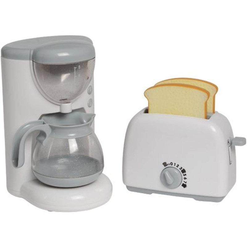 Constructive Playthings Coffee Maker Toy and Play Toaster with Pop Up Toast, Developmental Toddler Toys, Ages 3 Years and Up - Image 1