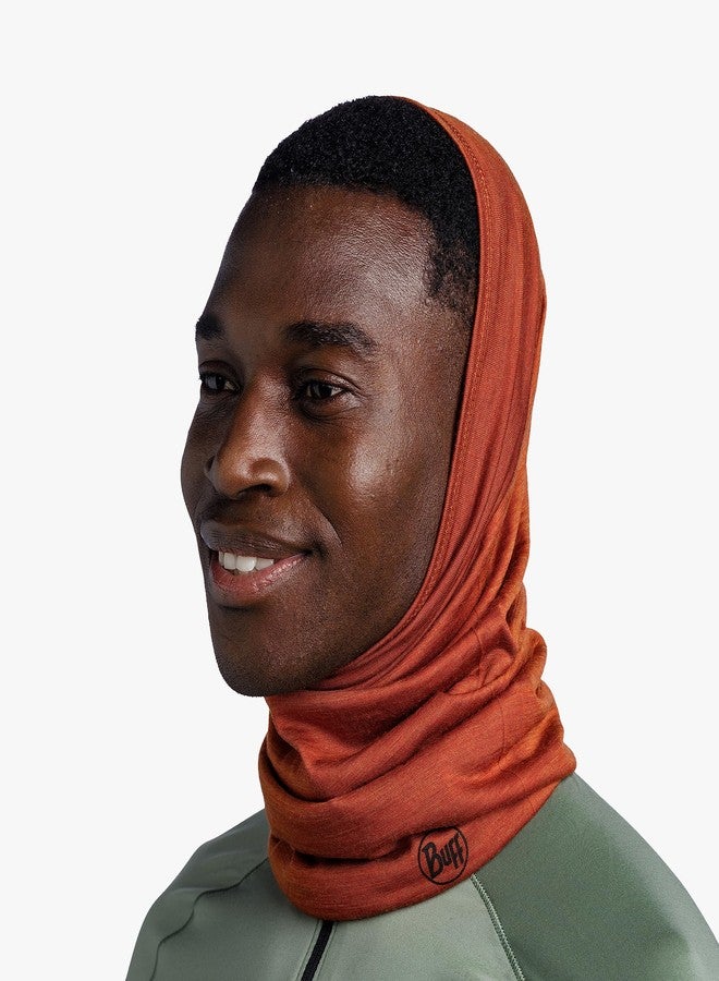 Buff Lightweight Merino Wool Neck Gaiter, 100% Ethically Sourced Wool, Versatile, Temperature Regulating Face Mask, Solid Cinnamon, Adult Size - Image 3