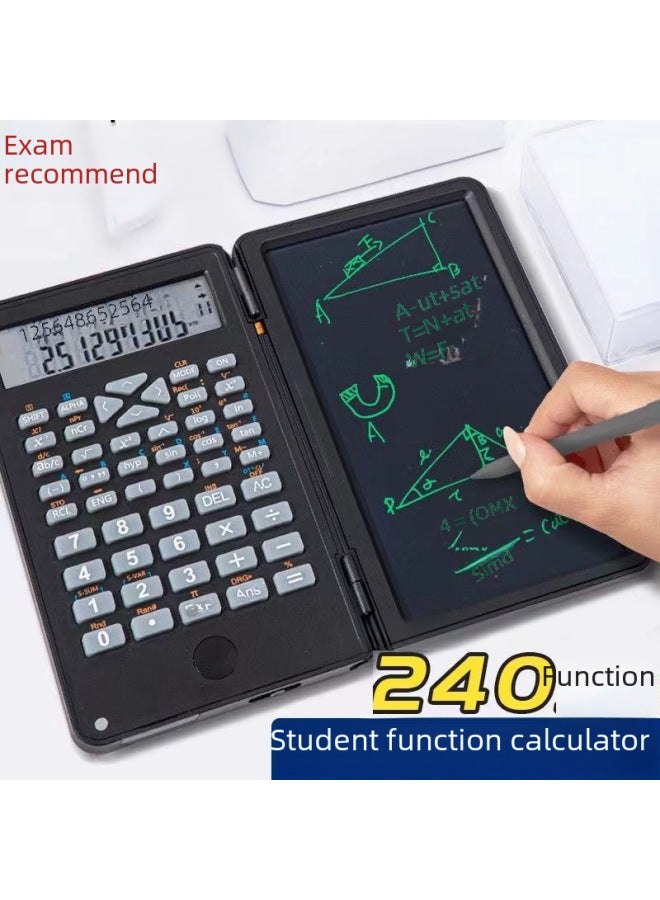 Function Calculator Handwriting Board Two-in-one Multifunctional Folding Quiet Portable Scientific Calculator For Examinations - Image 3
