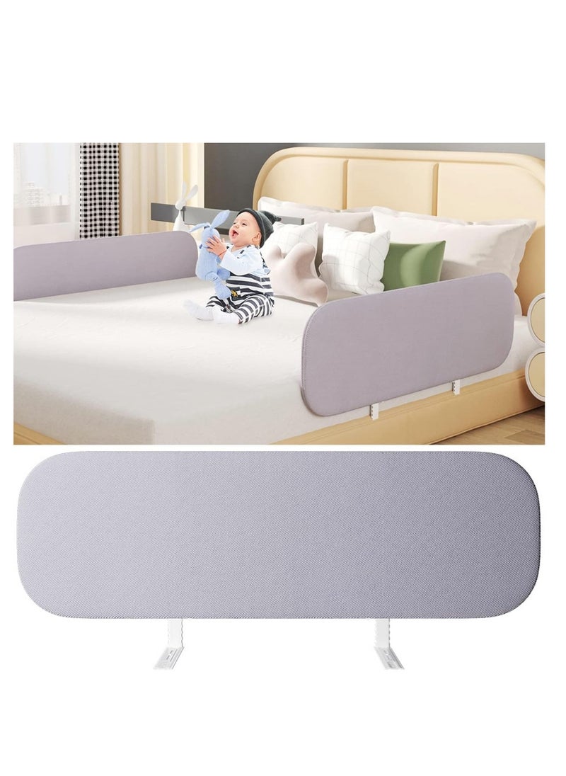 Arabest Foldable Crib Rail Guard for Kids, Adjustable Universal Toddler Bed Rails, Baby Falling Protector Fence, Crib Bed Guard for Twin, Full Size, Queen &King Beds, (Grey 1Pcs, 120C*40CM)  - Image 1