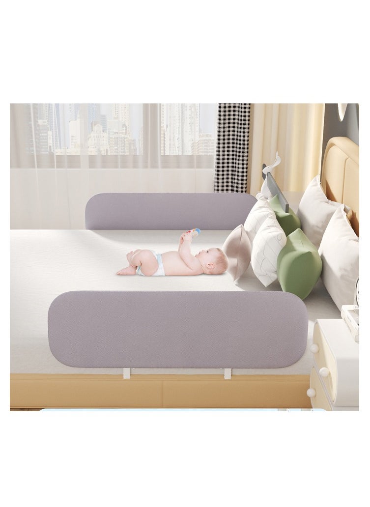 Arabest Foldable Crib Rail Guard for Kids, Adjustable Universal Toddler Bed Rails, Baby Falling Protector Fence, Crib Bed Guard for Twin, Full Size, Queen &King Beds, (Grey 1Pcs, 120C*40CM)  - Image 4