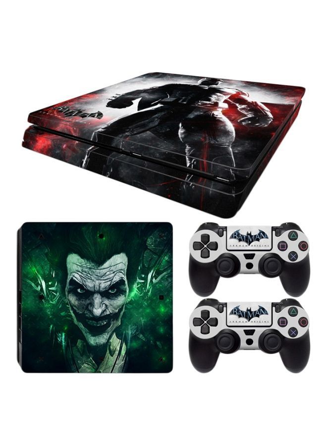 NIBEMINENT 3-Piece Joker Printed Gaming Console And Controller Sticker Set For PlayStation 4 (PS4) 
